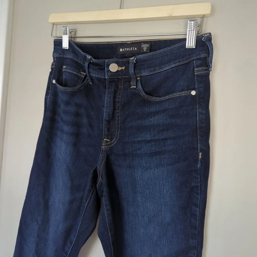 Athleta Sculptek Ultra Skinny Jeans Size 6 Stretch Mid Rise